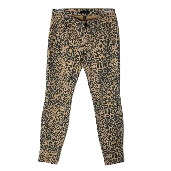❤️ BEBE Cheetah print high rise ankle skinny Jeans Size 27 - Picture 2 of 5